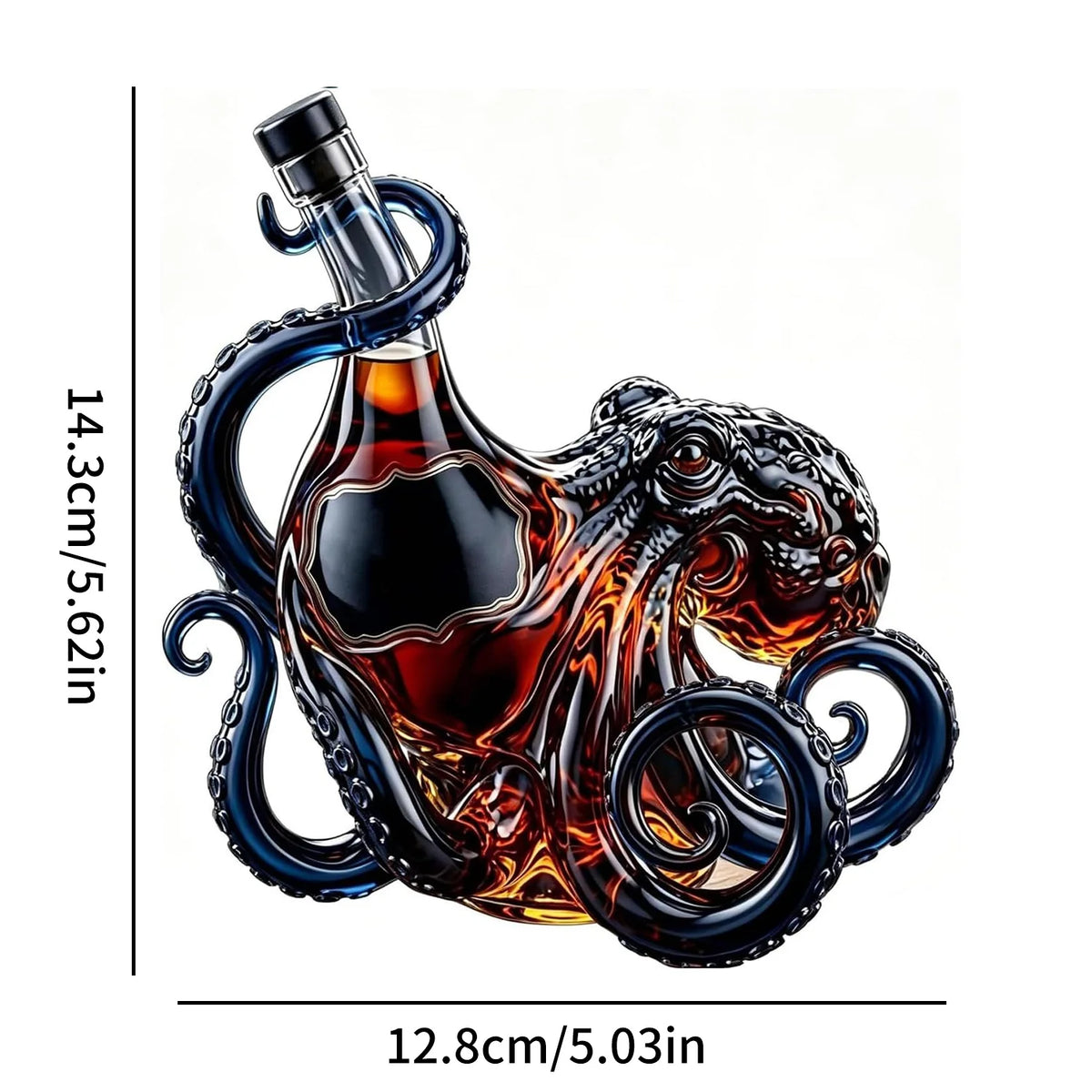Octopus Glass Decanter, 350ml