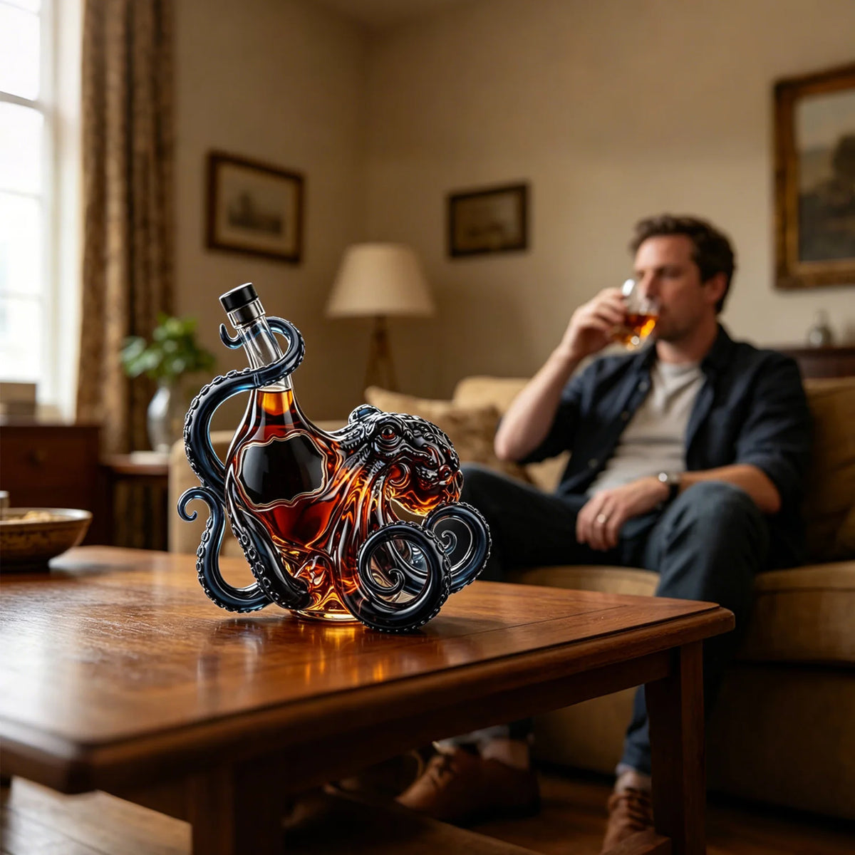 Octopus Glass Decanter, 350ml