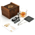 Granite Whisky Stones and Glasses Gift Set, Wooden Box
