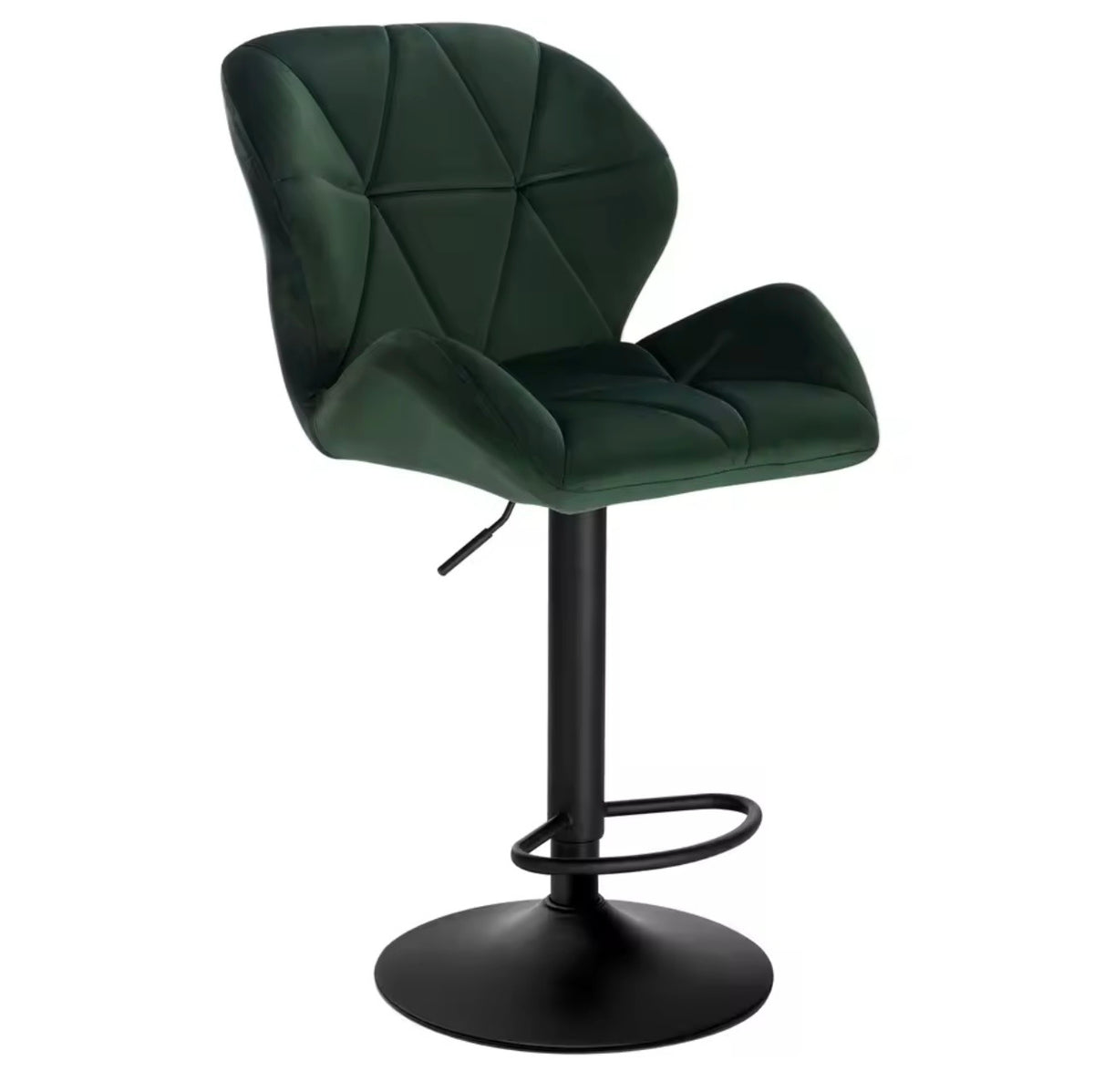 Mayfair Velvet Bar Stools Set of 2, Metal Frame, Blue