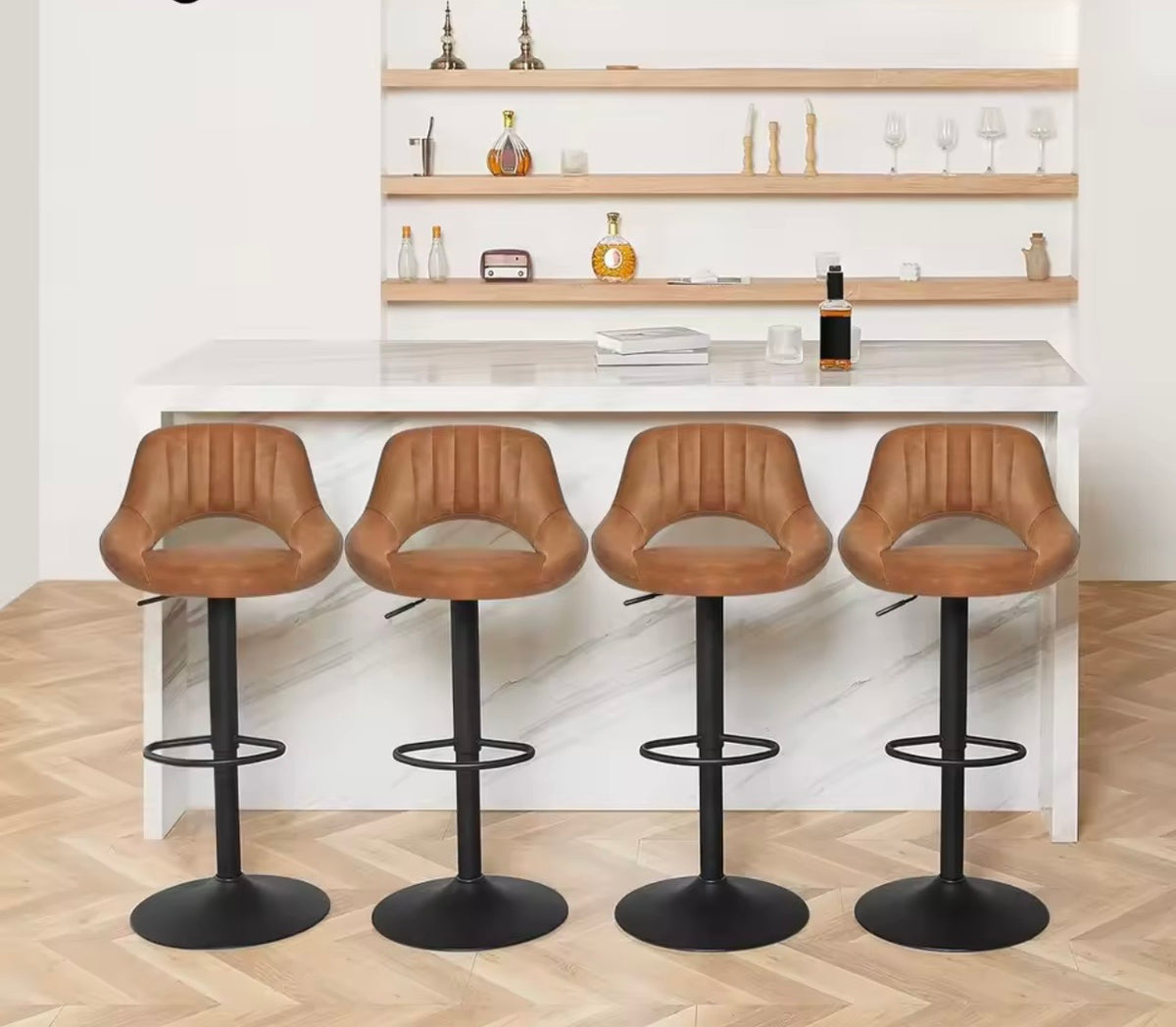 Covent Garden Swivel Bar Stools Set of 2, Height Adjustable