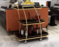 Glass Drinks Trolley, Metal Frame
