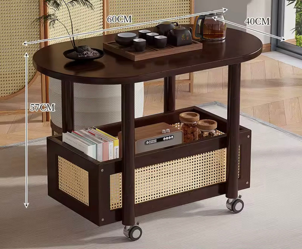 Light Luxury Drinks Trolley with Shelf