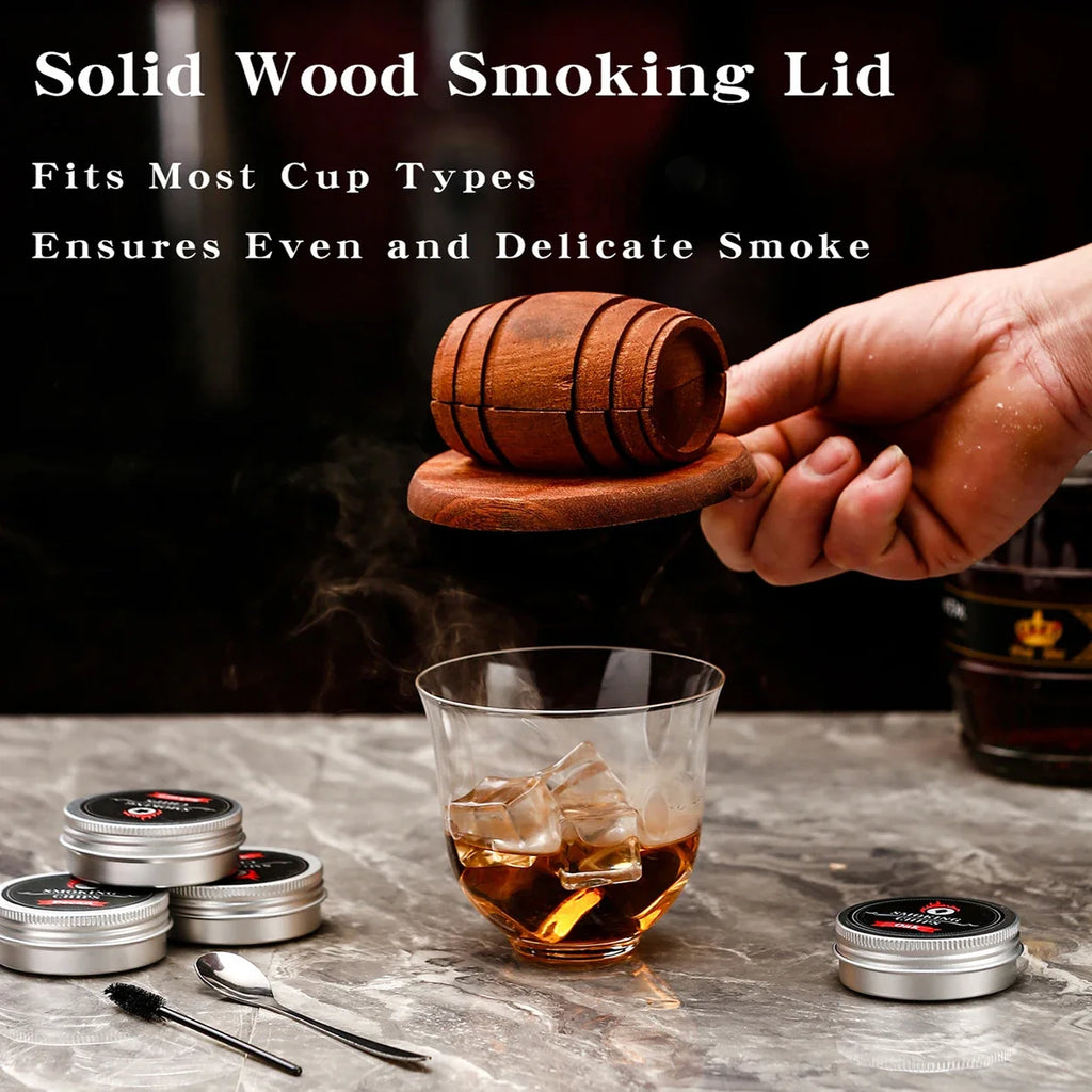 Whisky Cocktail Smoker Kit, 4 Wood Chip Flavours