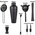 8-Piece Matte Black Cocktail Shaker Set