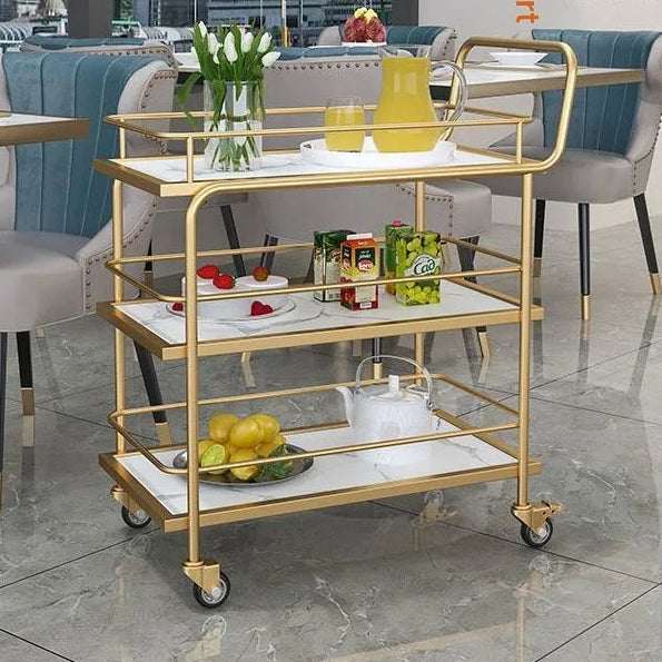 Nordic Gold Tiered Drinks Trolley
