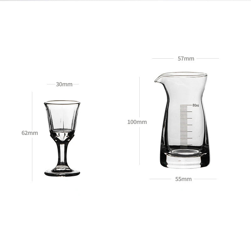 Graduated Shot Glass Set with Dispenser, Gift Boxed