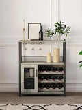 Detachable Wine Rack Drinks Cabinet with Mesh Door