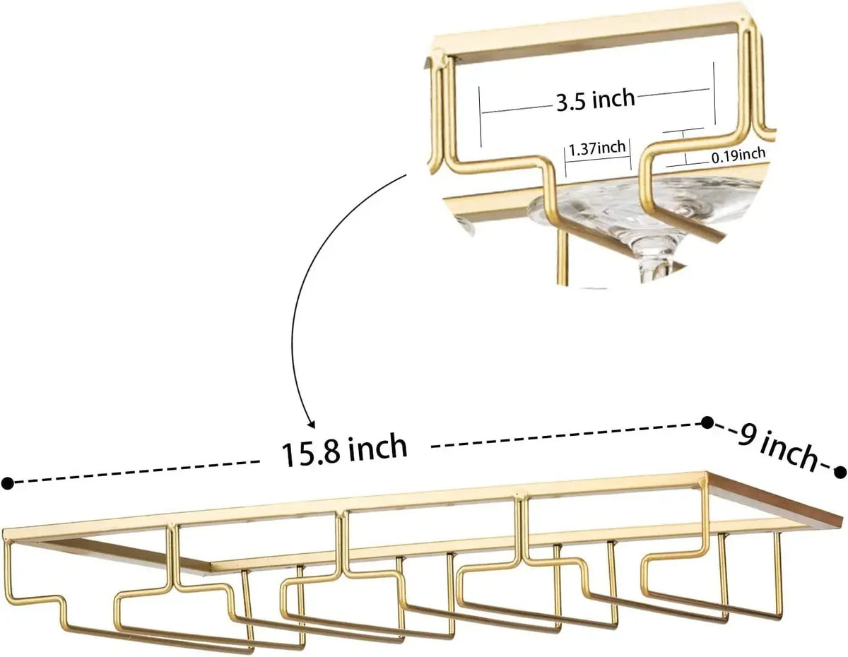 Hanging Stemware Rack, Under Cabinet