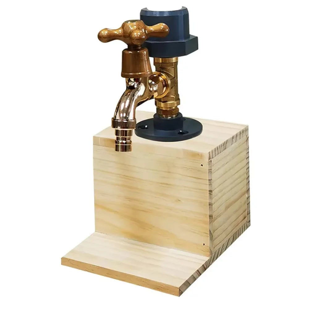 Wooden Whisky Dispenser Stand with Faucet, 1 to 3 Heads