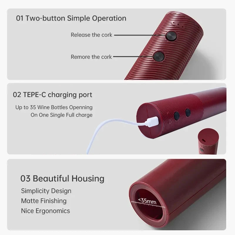 Rechargeable Electric Wine Bottle Opener