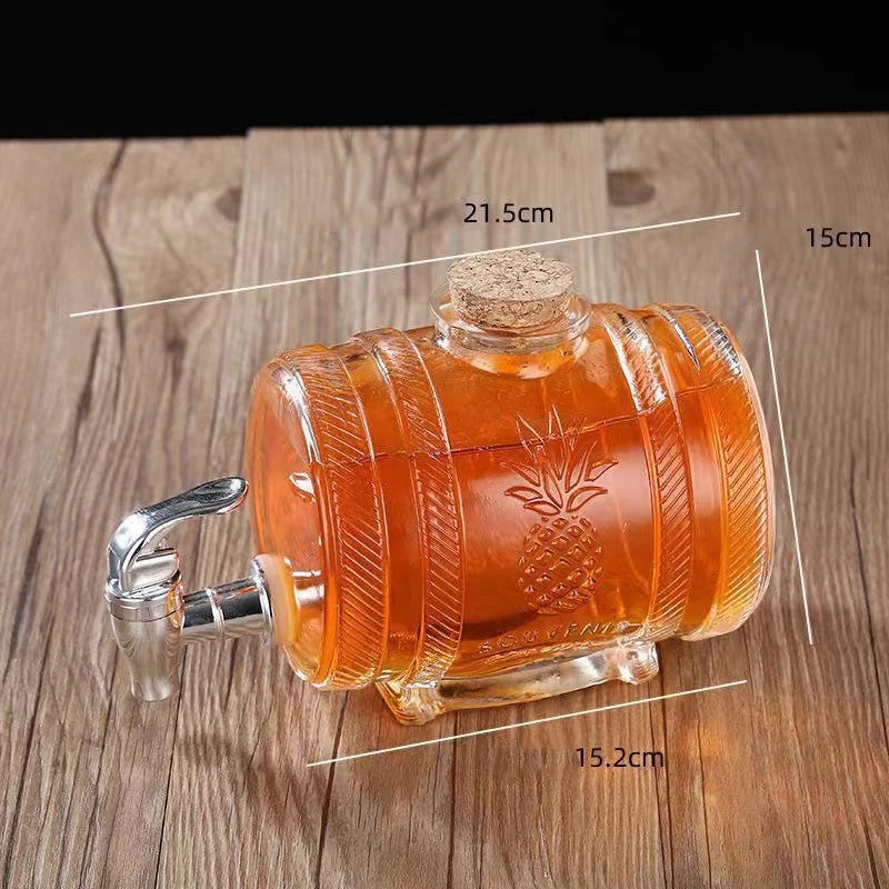 Glass Barrel Drinks Dispenser with Tap, 2 Litres