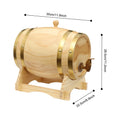 Oval Pine Whisky Barrel with Stand and Tap, 5L
