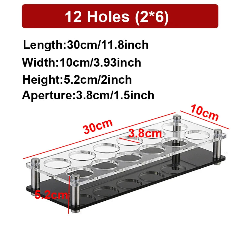 Acrylic Shot Glass Shelf, Wall-Mounted