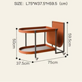 Metal Drinks Trolley, Wheeled, Orange or Grey