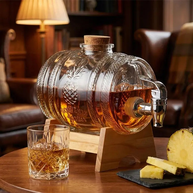 Glass Barrel Drinks Dispenser with Tap, 2 Litres