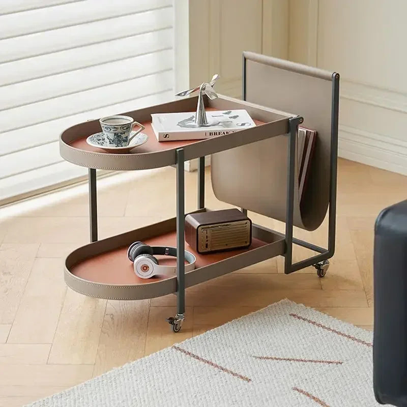 Metal Drinks Trolley, Wheeled, Orange or Grey