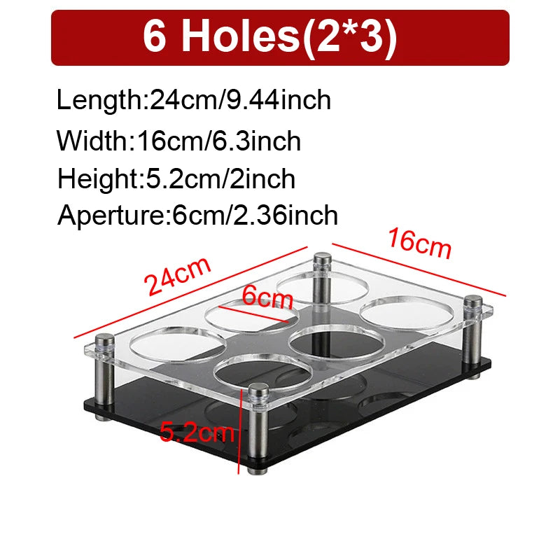 Acrylic Shot Glass Shelf, Wall-Mounted