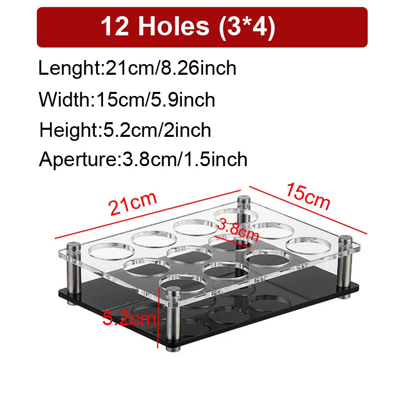 Acrylic Shot Glass Shelf, Wall-Mounted