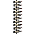 10-Bottle Wall-Mounted Wine Rack, Black Steel
