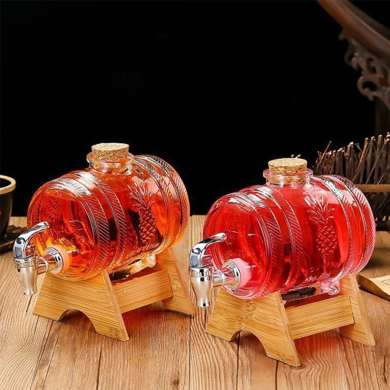 Glass Barrel Drinks Dispenser with Tap, 2 Litres