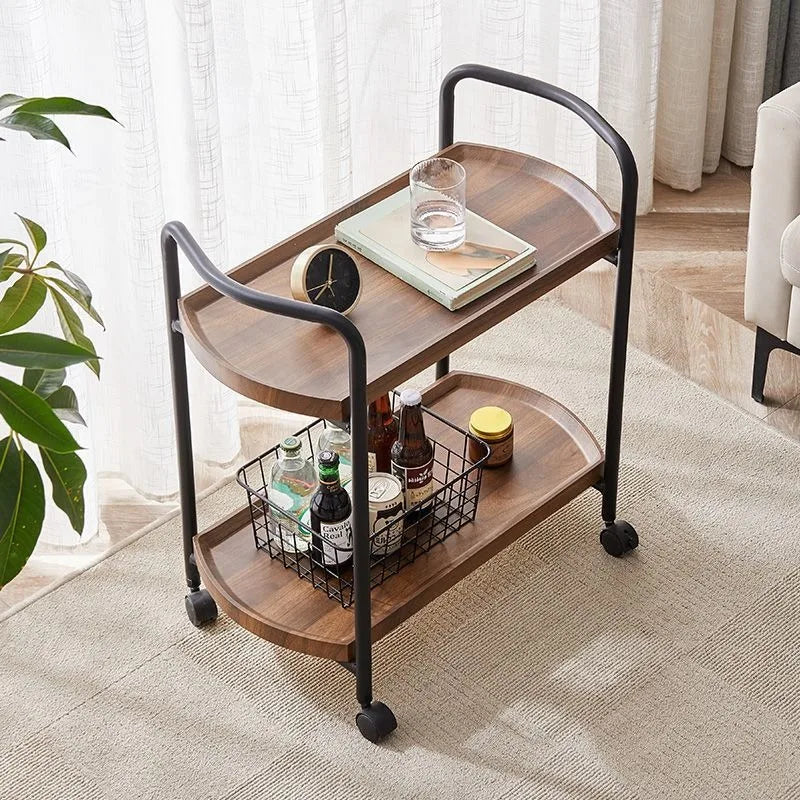 Two-Tier Wooden Bar Trolley