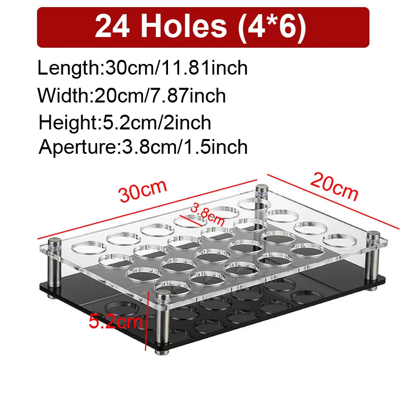 Acrylic Shot Glass Shelf, Wall-Mounted