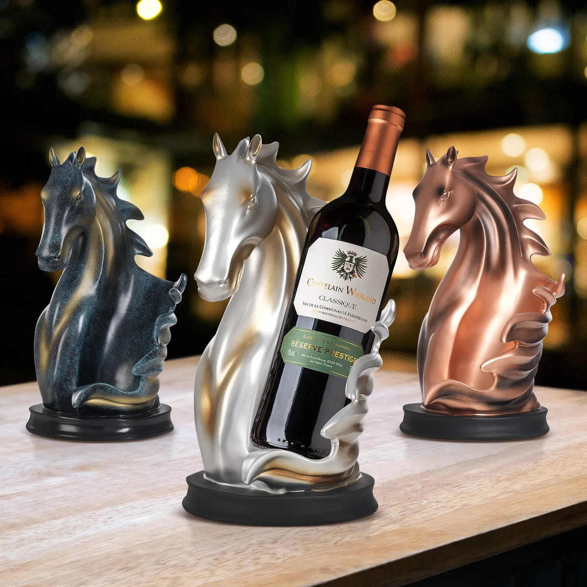 Horse Statue Wine Rack, Bottle Holder