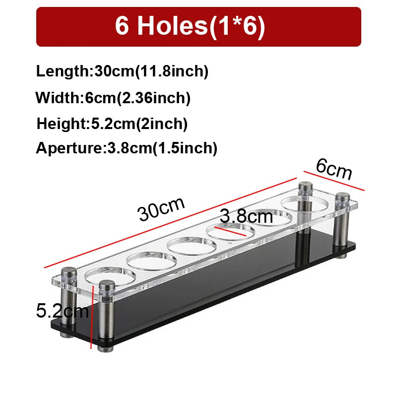 Acrylic Shot Glass Shelf, Wall-Mounted