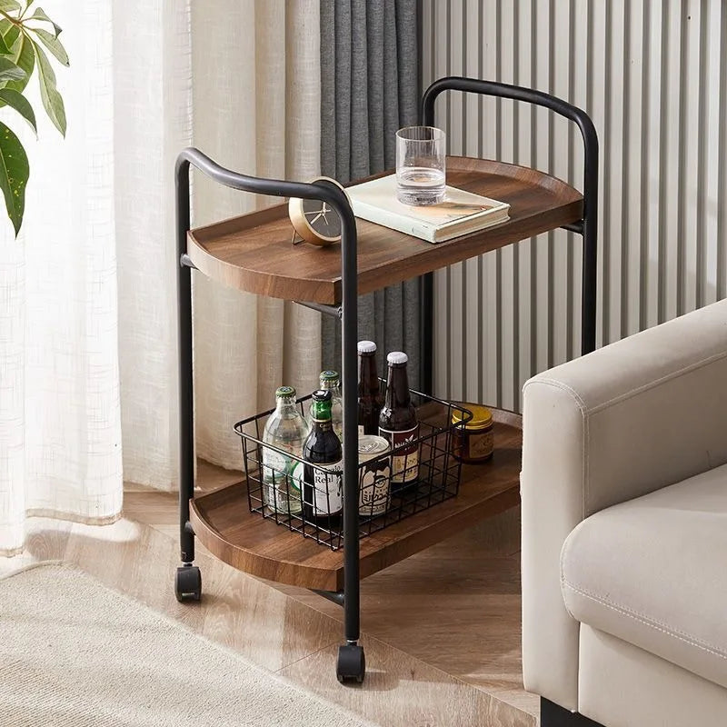 Two-Tier Wooden Bar Trolley