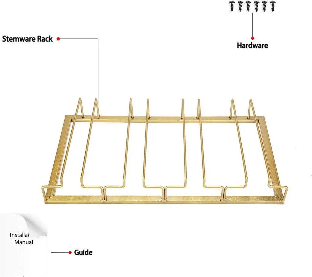Hanging Stemware Rack, Under Cabinet