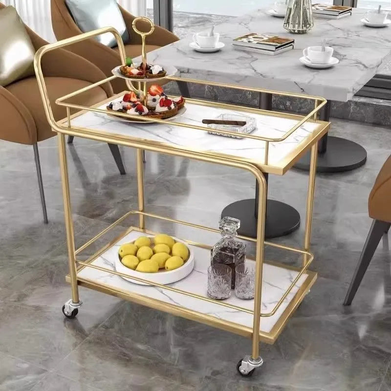 Nordic Gold Tiered Drinks Trolley
