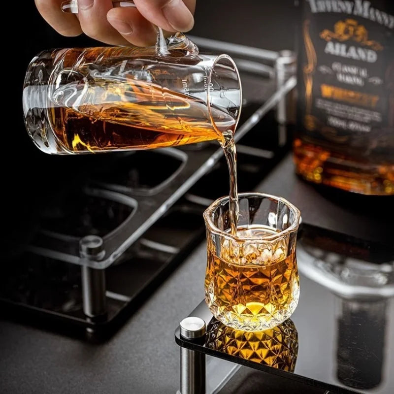 Diamond-Cut Vintage Mini Shot Glasses, Set of 6