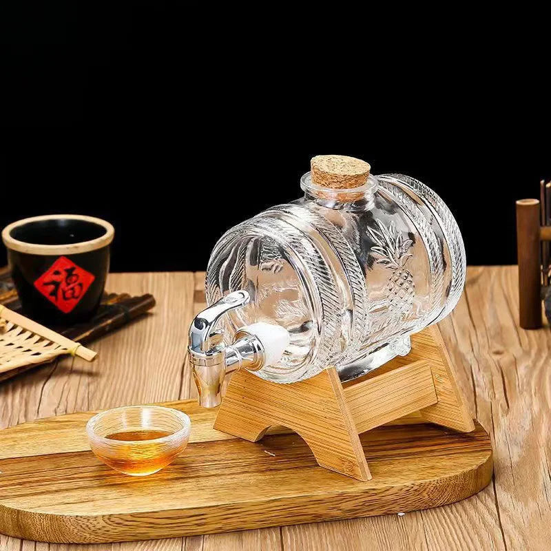Glass Barrel Drinks Dispenser with Tap, 2 Litres