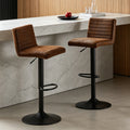 Soho Suede Bar Stools Set of 2, Swivel, Height Adjustable