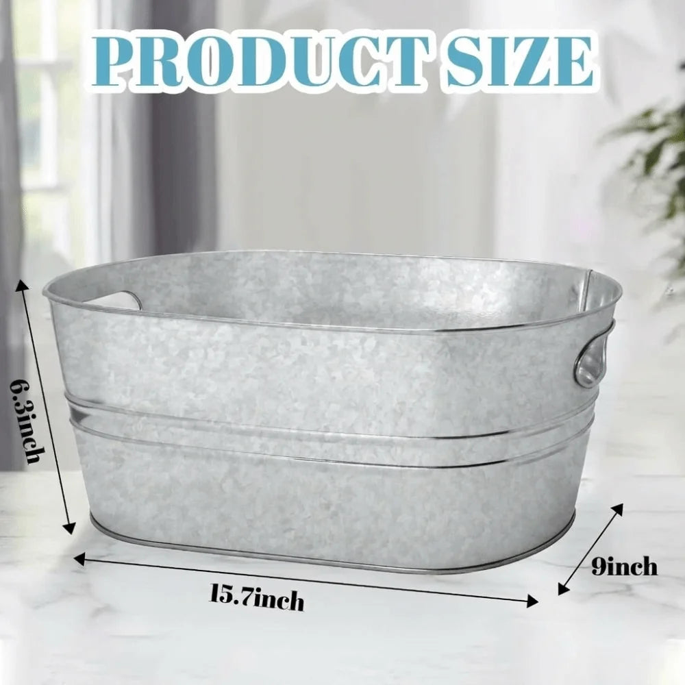 Galvanized Metal Beverage Tub, 15L