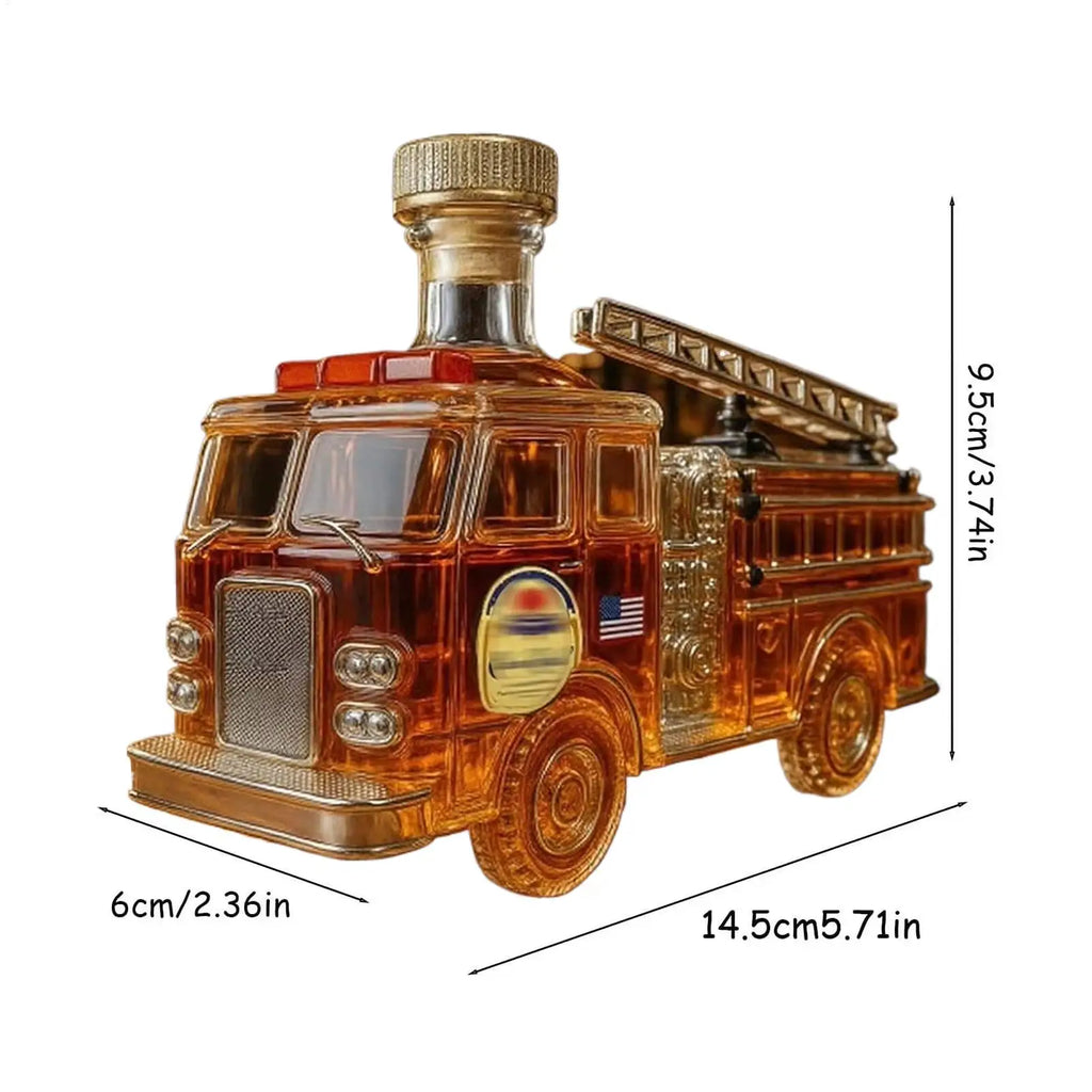 Fire Truck Glass Whisky Decanter