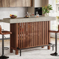 Drinks Cabinet with Footrest, 2-Tier