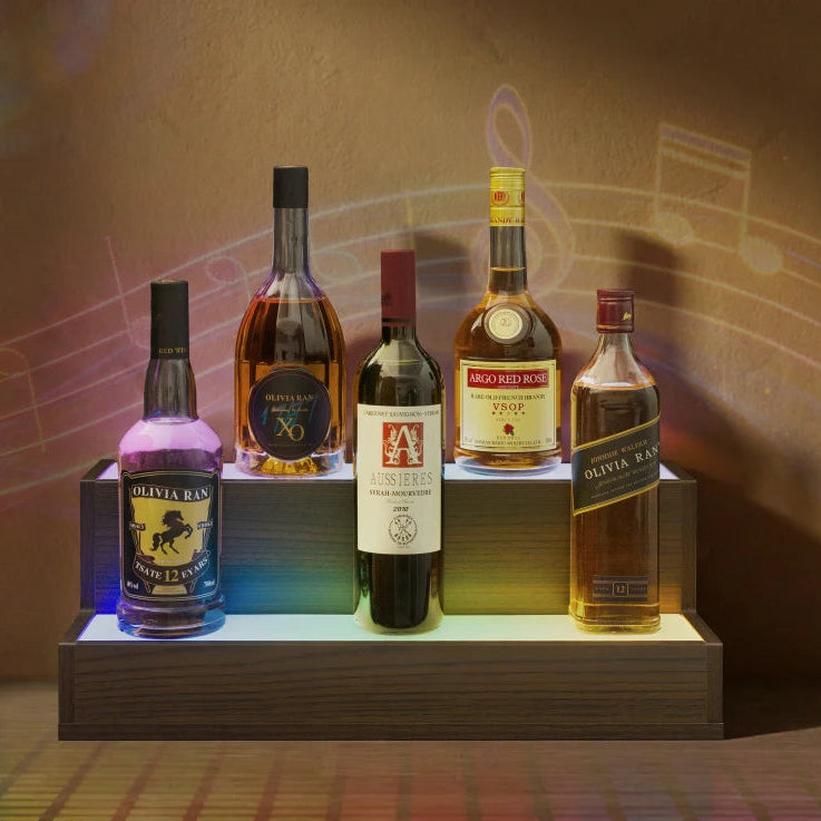 LED Wine Rack, Bottle Display Shelf with App and Remote
