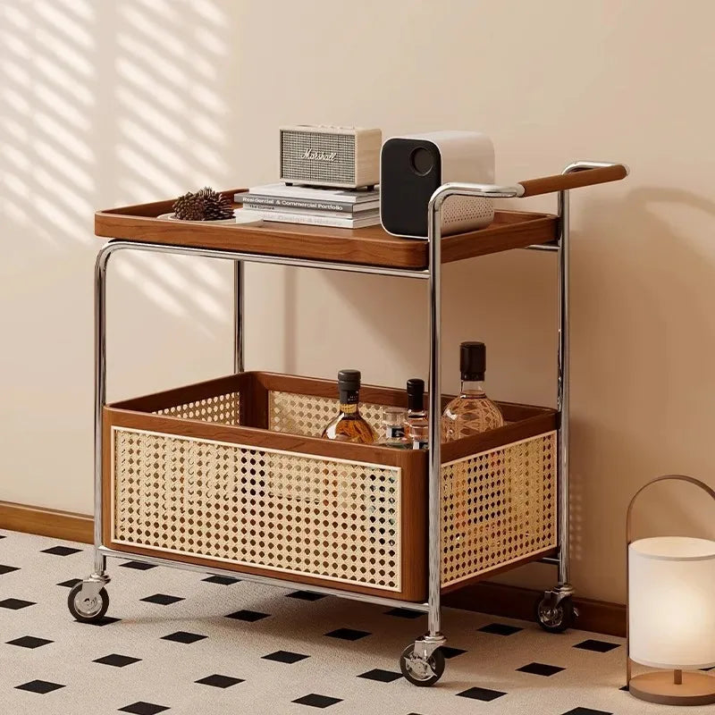 Brown Wood Bar Cart, Luxury Design