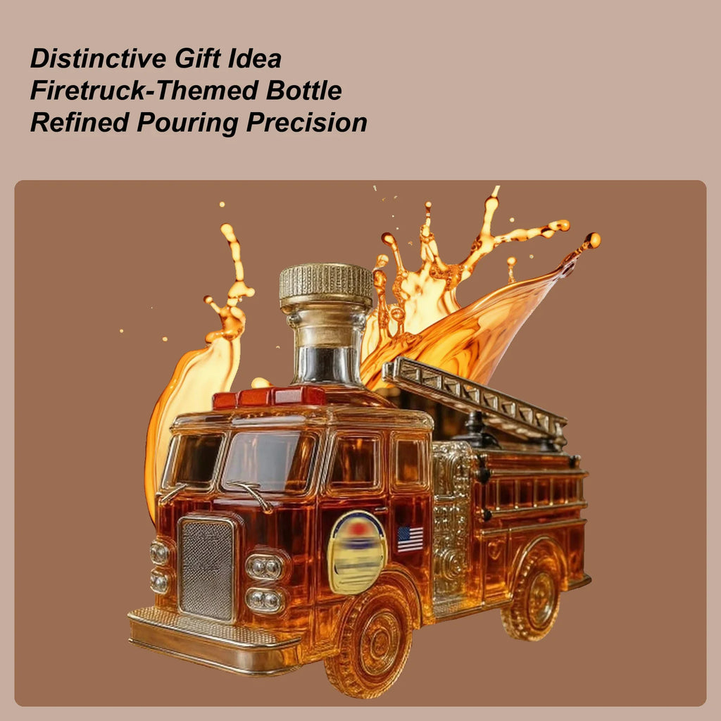 Fire Truck Glass Whisky Decanter