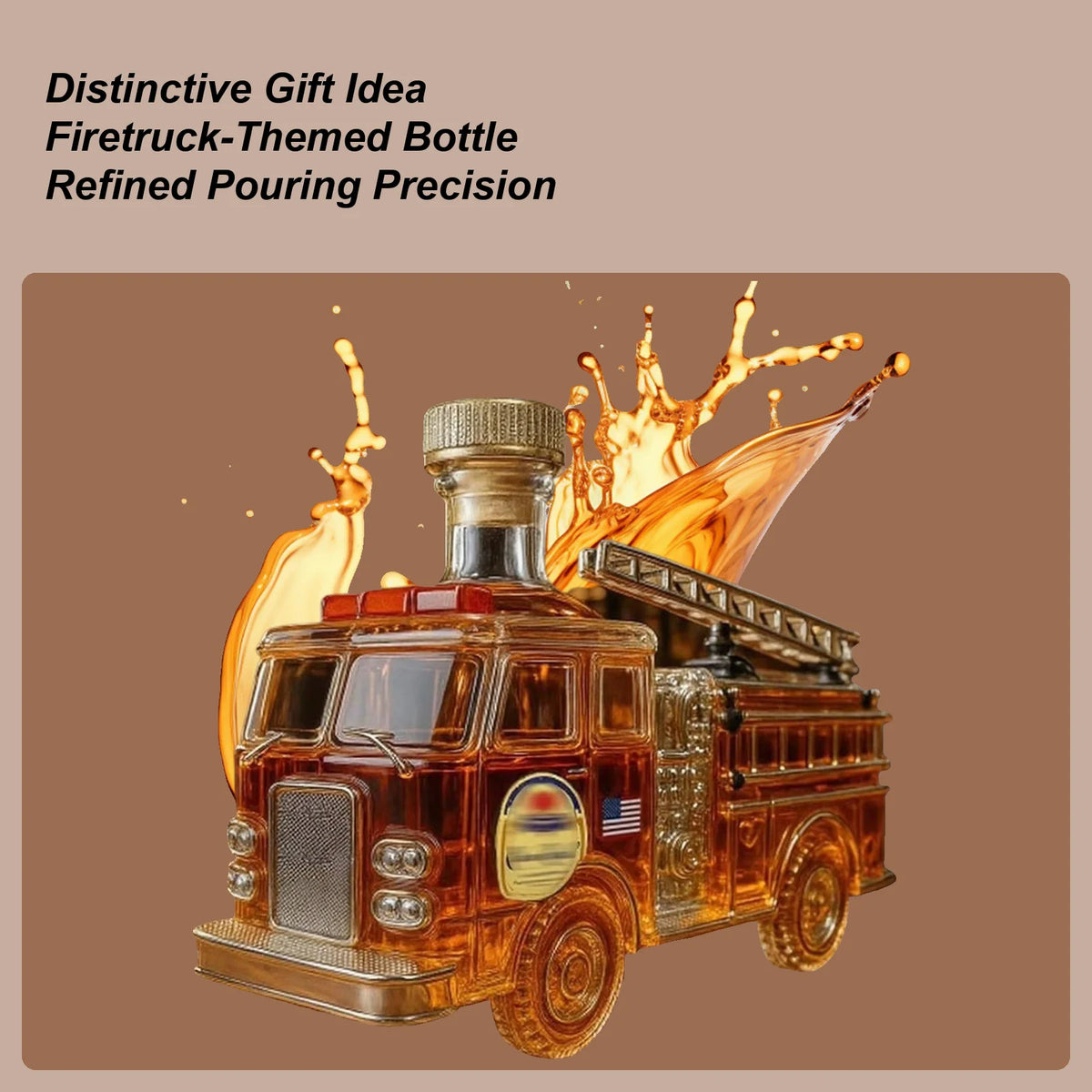 Fire Truck Glass Whisky Decanter
