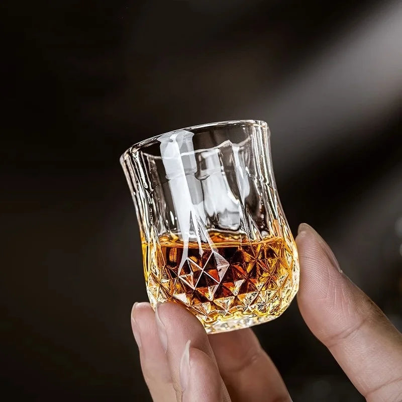 Diamond-Cut Vintage Mini Shot Glasses, Set of 6