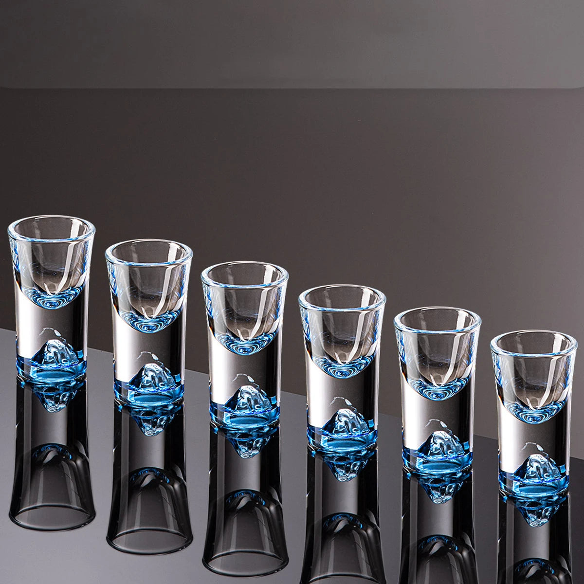 Mountain-Peak Shot Glass Set, 6 Pieces, 15ml