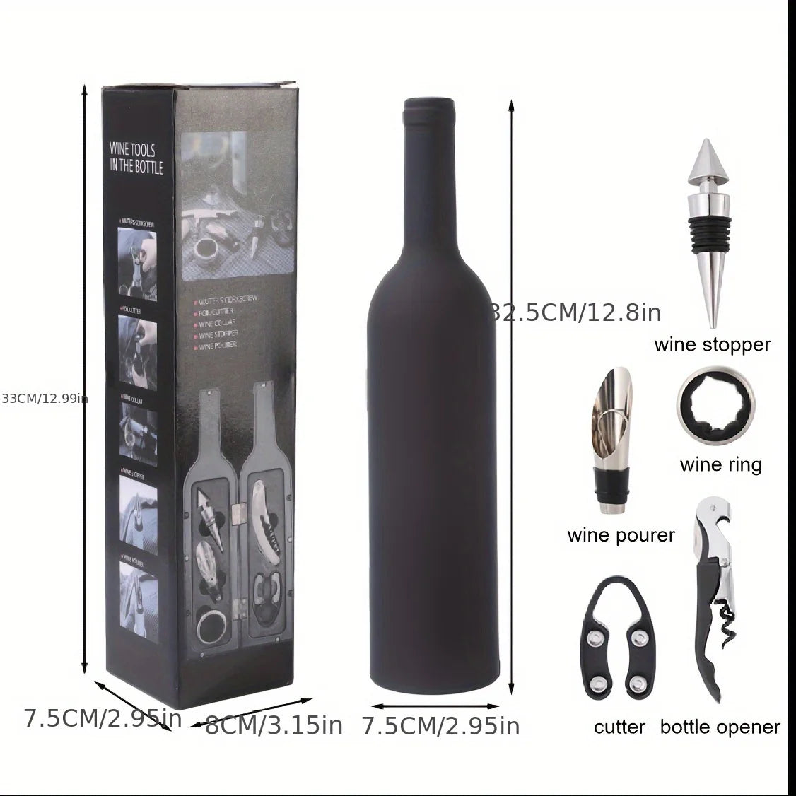 Wine Tool Kit with Corkscrew, 3 or 5 Pieces