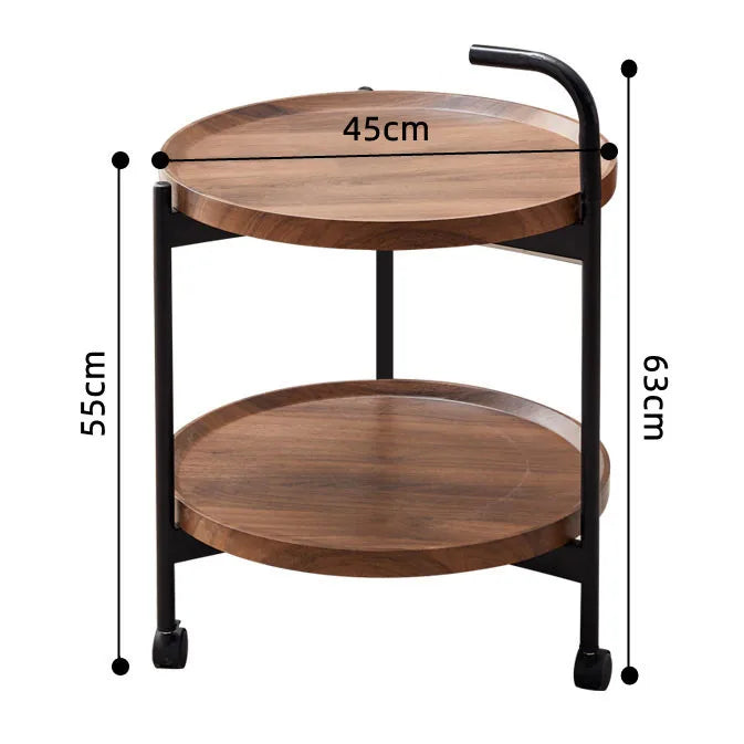 Two-Tier Wooden Bar Trolley