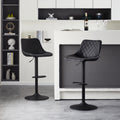Chelsea Swivel Bar Stools Set of 2, Faux Leather, Height Adjustable