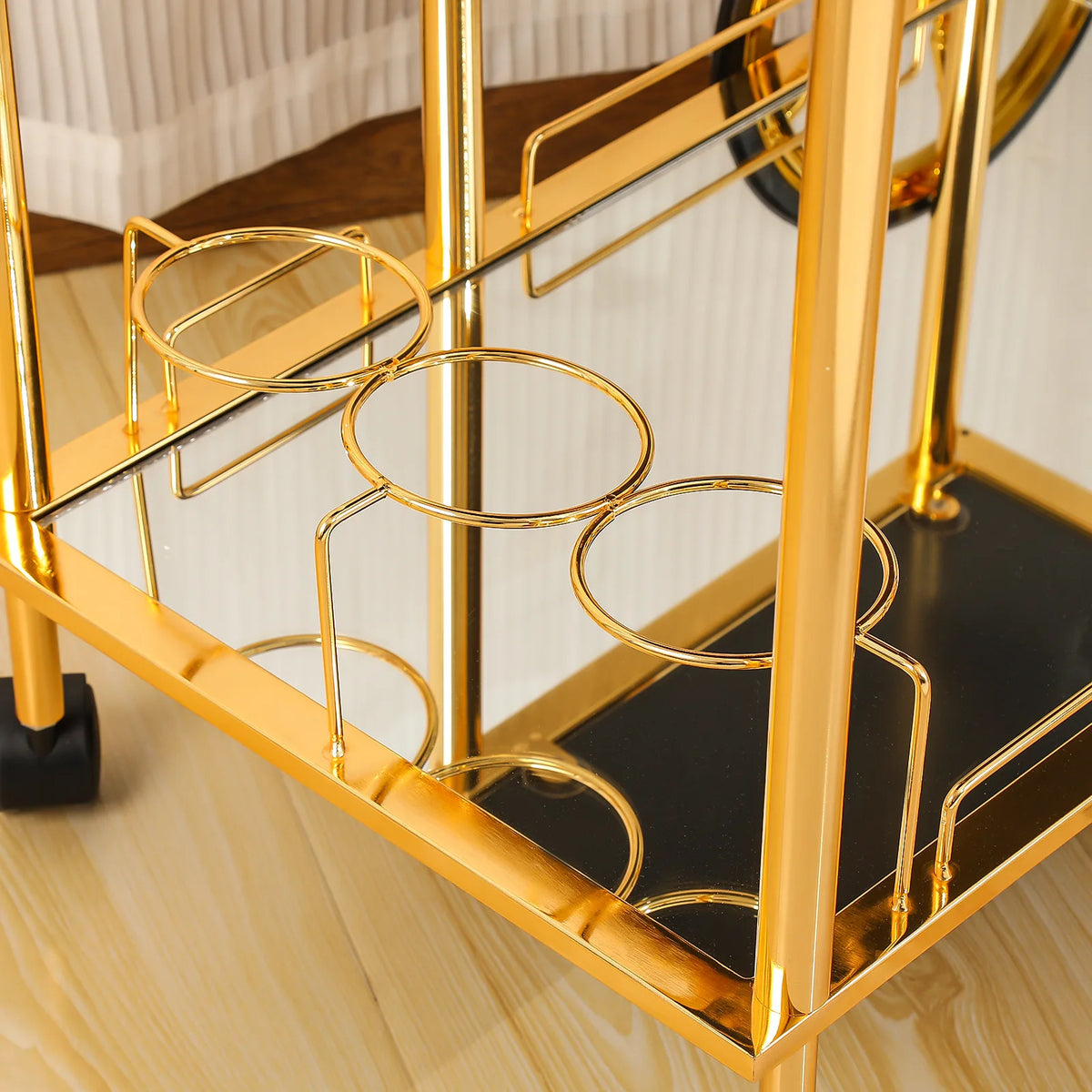 Three-Tier Drinks Trolley, Mobile Bar Cart