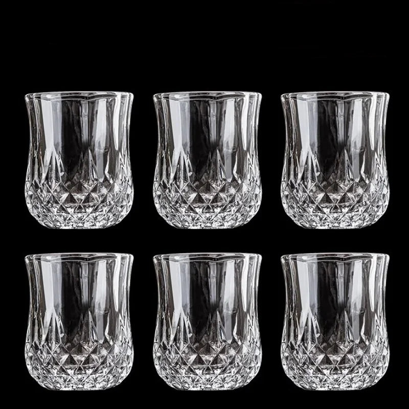 Diamond-Cut Vintage Mini Shot Glasses, Set of 6