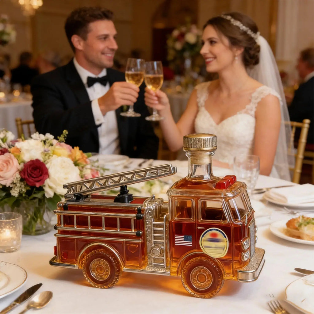 Fire Truck Glass Whisky Decanter